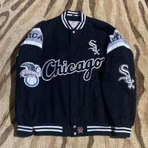Vintage Jeff Hamilton  Design Chicago White Sox Varsity Jacket Coat Mens L